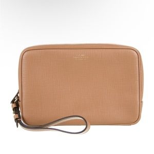 Smythson Leather Wristlet Wallet Bag - EUC